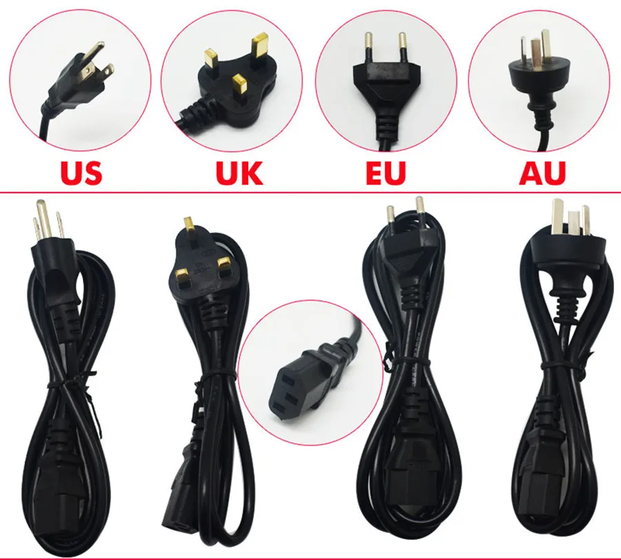 Светодиодный драйвер AC100 220V для DC12V 24 V Питание адаптер с EU/AU/UK/US вилка 5630 5050