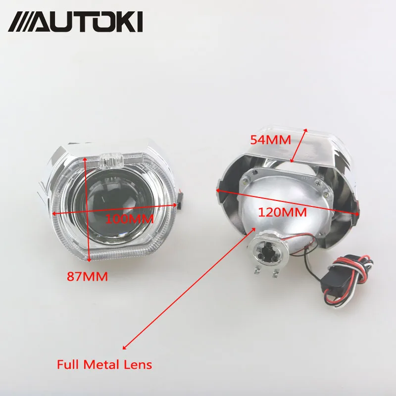 AUTOKI 2018 Новый X5 LED Ангельские Глазки с дьявольским глазом полностью металлический