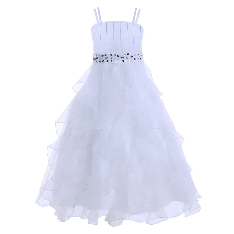 Платье принцессы из органзы для девочек платье с цветочным узором формальное