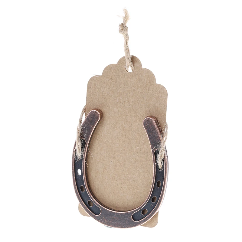 Металлическая Подкова свадебный стол центровые крафт-бумаги теги Сделай Сам