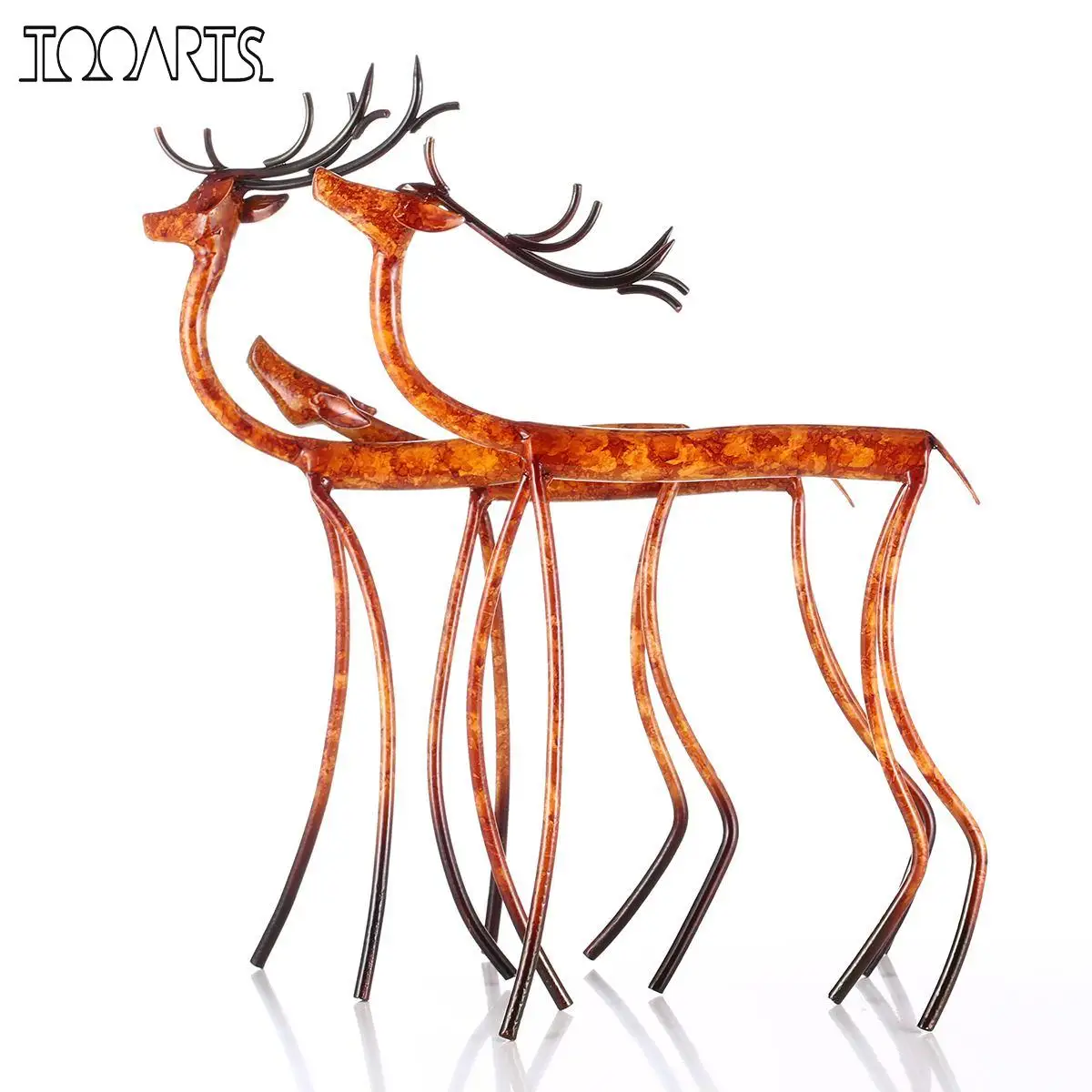 Tooarts 2 вида лосячие железные скульптуры украшения для дома металлические