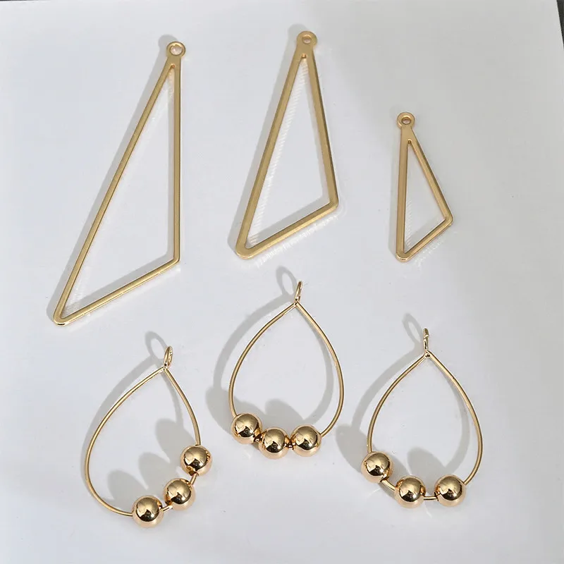 Золотые Подвесные серьги сделай сам ручной работы в качестве аксессуаров для