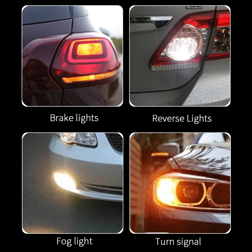

GZKAFOLEE 2PCS Signal Lamp Bulbs BAU15S LED BA15S 1156 S25 7506 PY21W P21w 1156 3030 chip Brake Light Turn Signal Reverse Light