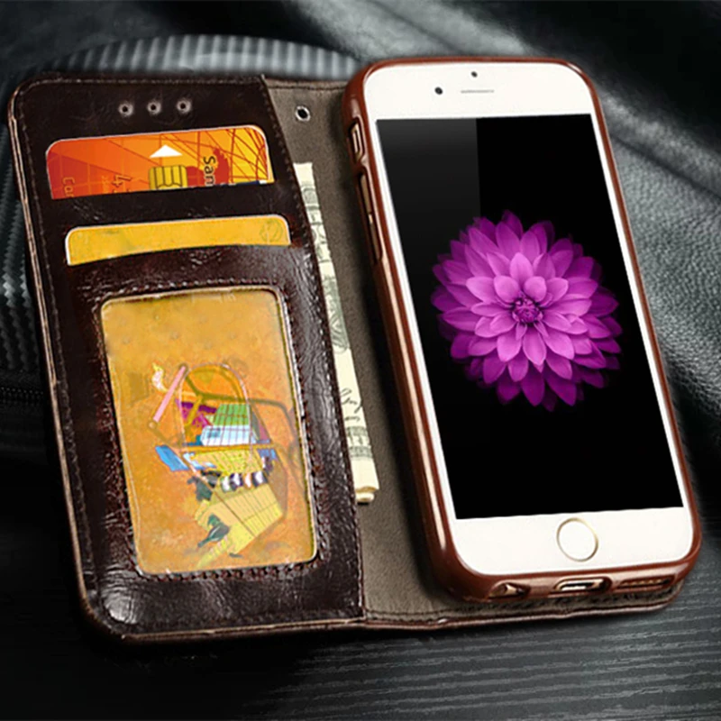 Coque S6 edge Cover phone Bag Flip Luxury Retro Wallet Genuine Brand Leather Case for Samsung Galaxy Card Slot Stand |
