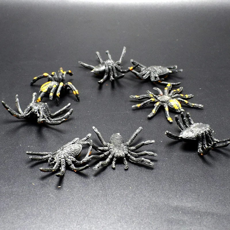 Имитация желтого паука из ПВХ пугающие игрушки реквизит для Хэллоуина розыгрыш
