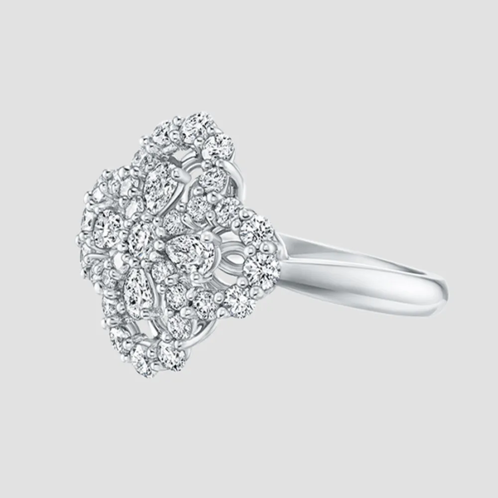 Женское кольцо из серебра 925 пробы с цветком|engagement rings for women|engagement ringrings women |