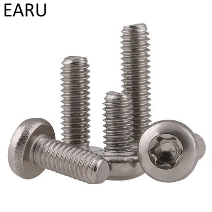 

304Stainless Steel Round Pan Head Plum Six Lobe Socket Screw Bolt Anti-Theft Security for Car License Plate M3*4/5/6/8/10 -16mmf