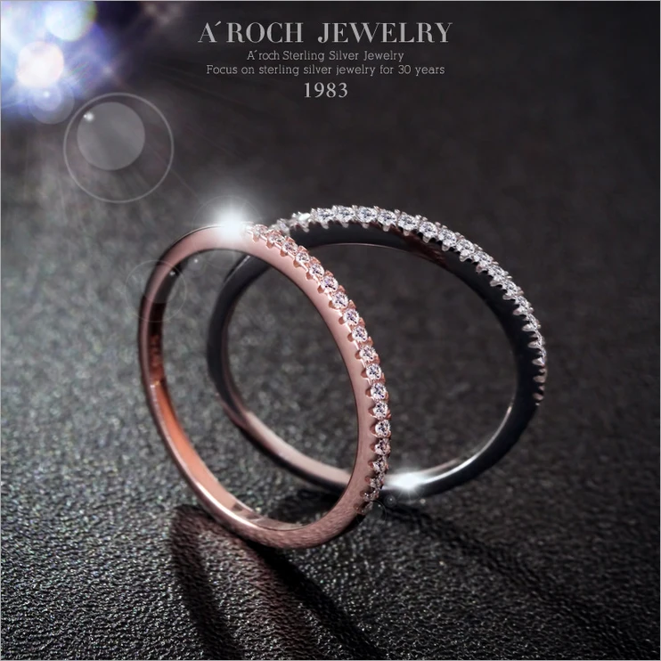 

Lowest price Promotion Wholesale 2019 Fashion Women Crystal Jewelry Simulated Zircon Party Rings 925 Sterling Silver Ring RJ222
