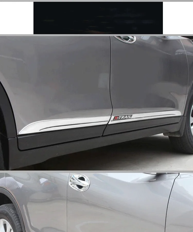 ABS Хромированная Боковая дверь защита кузова формовочная Накладка для Nissan X-Trail X Trial T32- аксессуары для стайлинга автомобилей