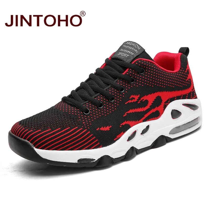 black red JINTOHO дешевые мужские баскетбольные кроссовки дышащие мужские баскетбольные кроссовки уличная спортивная обувь новые мужские кроссовки - Цвет: black red