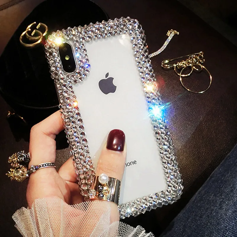 Ayeena Роскошный чехол для телефона ручной работы с бриллиантами Iphone 8 7 7P Bling 3D