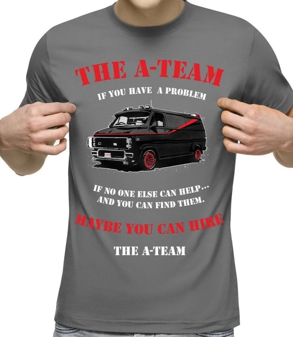 Футболка A Team Van Мужская забавная футболка 80 s Tv Vigilante Show Mr T Army Fight серый 2019 летние