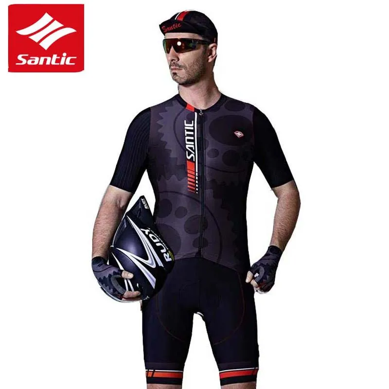 Santic 2019 мужские комплекты для велоспорта Джерси + нагрудник шорты Pro Fit одежда