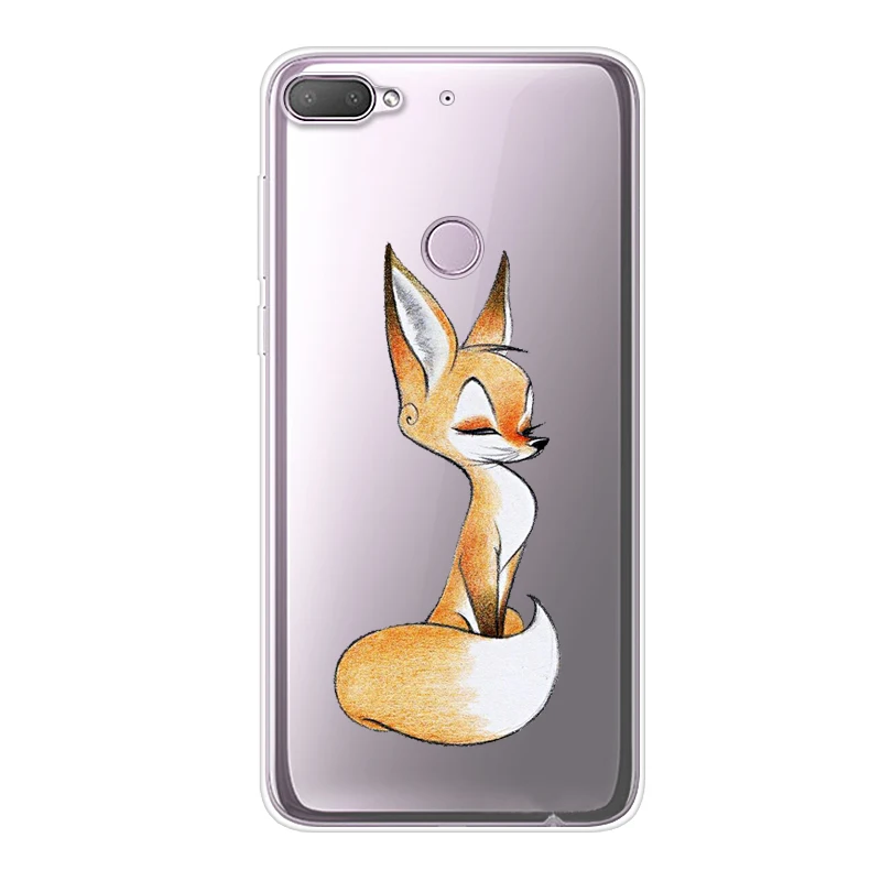 Fashion Phone Case For HTC Desire 12 12Plus Transparent Printing Drawing Silicone Cover |
