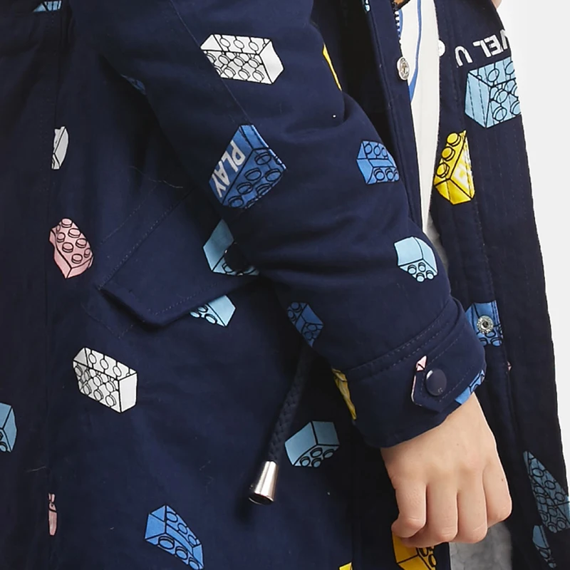 2017 Новая коллекция зимняя куртка Для женщин Письмо печати с капюшоном пальто