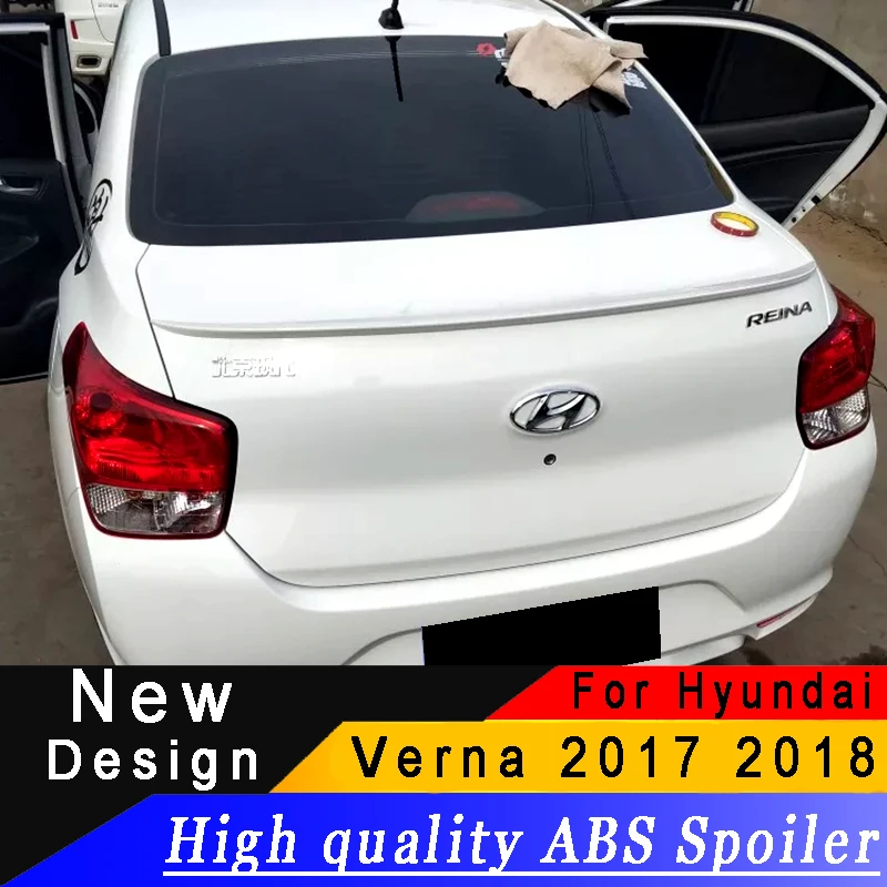 Для Hyundai акцент/Verna 2017 2018 установки паста спойлер высокое качество материала ABS