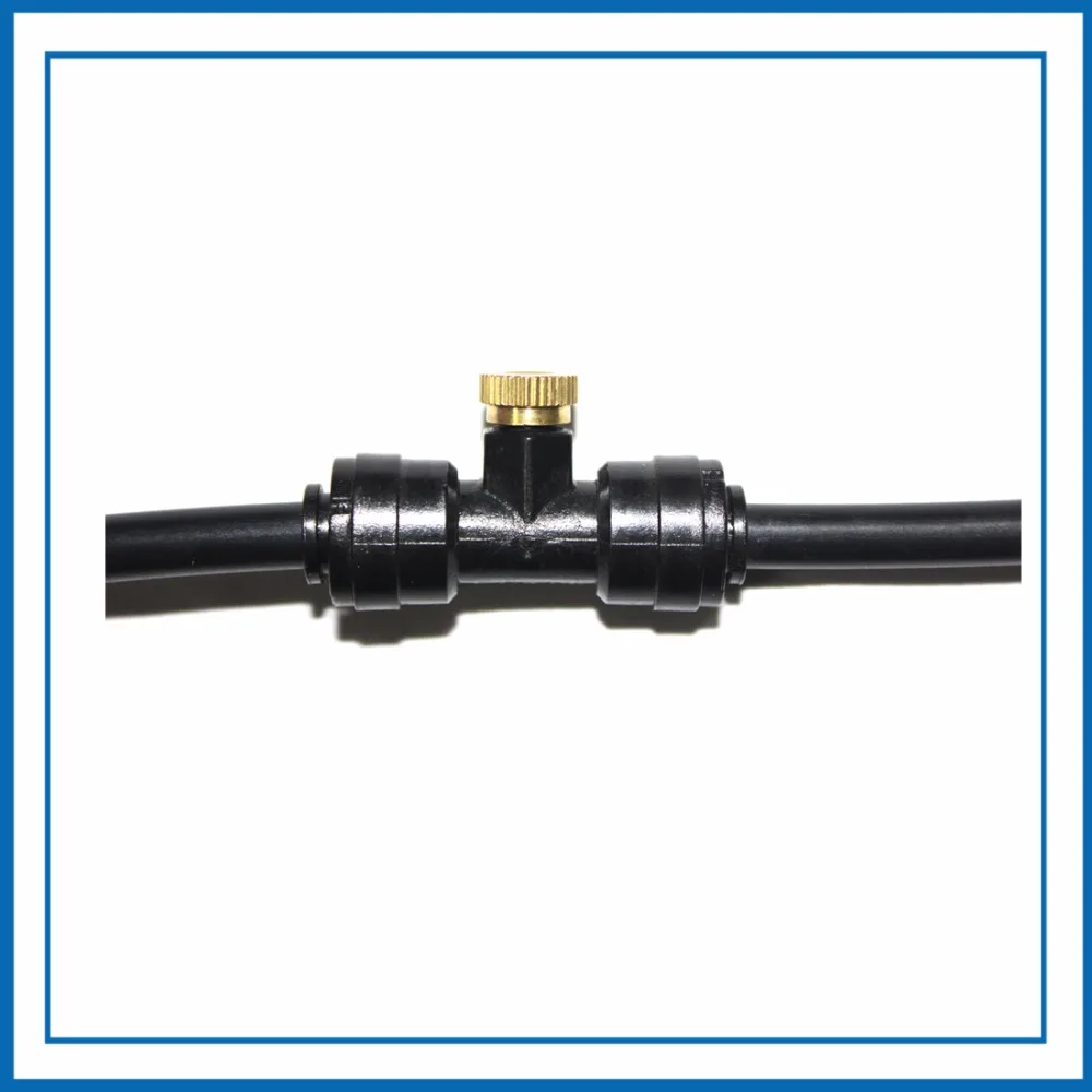 1/4 ''Slip-Lock 10 шт наружная насадка распылителя тройники, 12 шт водяной латунный туман Mister насадка, насадка распылителя s комплект для системы охлаждения
