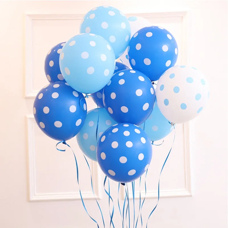 100 шт. красные розовые белые латексные воздушные шары в горошек с волнистыми