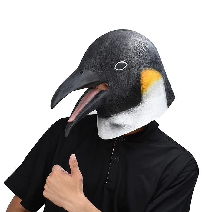 Посмотрите на головы пингвина маски для взрослых реалистичный реквизит косплея