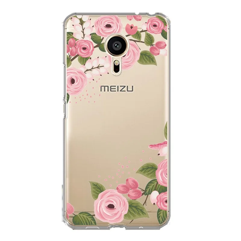Мягкий прозрачный чехол из ТПУ для телефона meilan MX6 pro6 U20 U10 A5 M5 M5S E E2 Flora с принтом