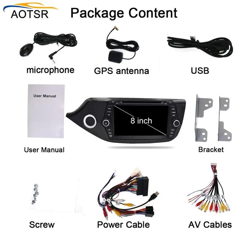 Android 8,0 автомобильный dvd-плеер gps ГЛОНАСС навигация Мультимедиа для Kia Ceed 2013 Авто RDS Радио Аудио Видео Стерео