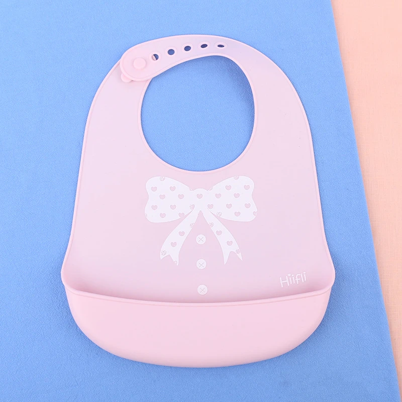 Baby Silicone Bibs Waterproof Feeding Baby Saliva Towel Newborn Silica Gel Aprons Baby Bibs Adjustable Burp Cloths Bandana - Цвет: 1
