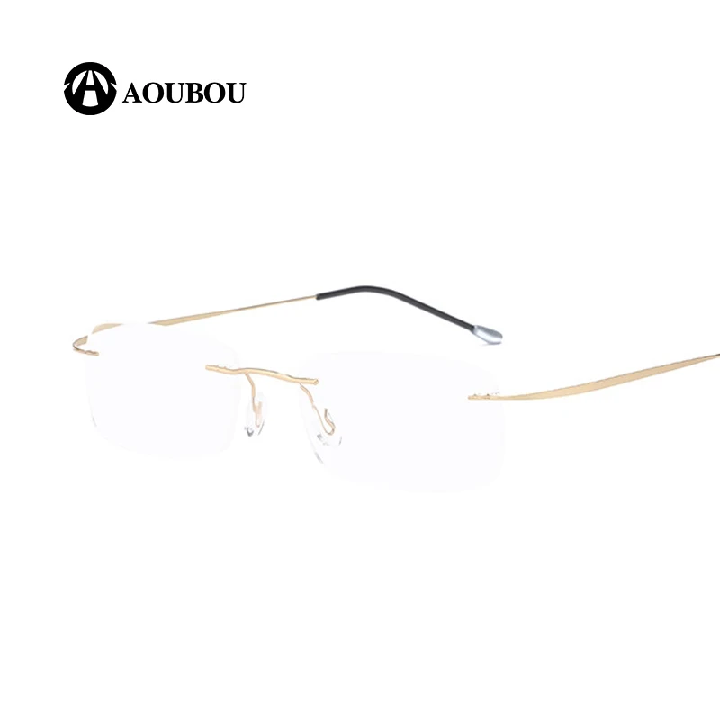 Anti-blue light Fatigue prevention HD Presbyopia goggles Unisex Frameless rimless reading glasses leesbril lentes de lectura mu |