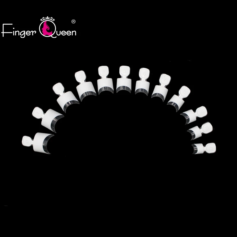 FingerQueen 100 шт Клей балерина половина кончиков ногтей натуральный/прозрачный гроб накладные ногти ABS искусственные DIY Поддельные УФ гель для ногтей