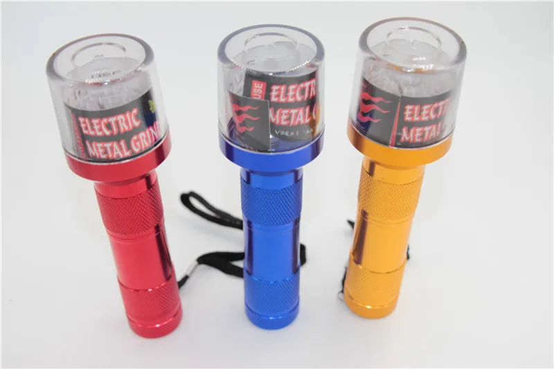 1pcs Electric Torch Shape Herb Tobacco Grinder Metal Smoking Grinding Crusher cigarette Pollen press hand muller Mill chopper | Дом и сад