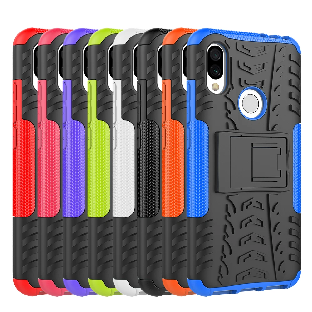 Armor Case ShockProof for XiaoMi Mi9 Mi 9SE 9 RedMi Note 7 Pro Global Version Heavy Duty Hard Soft Silicone Stand Cover |