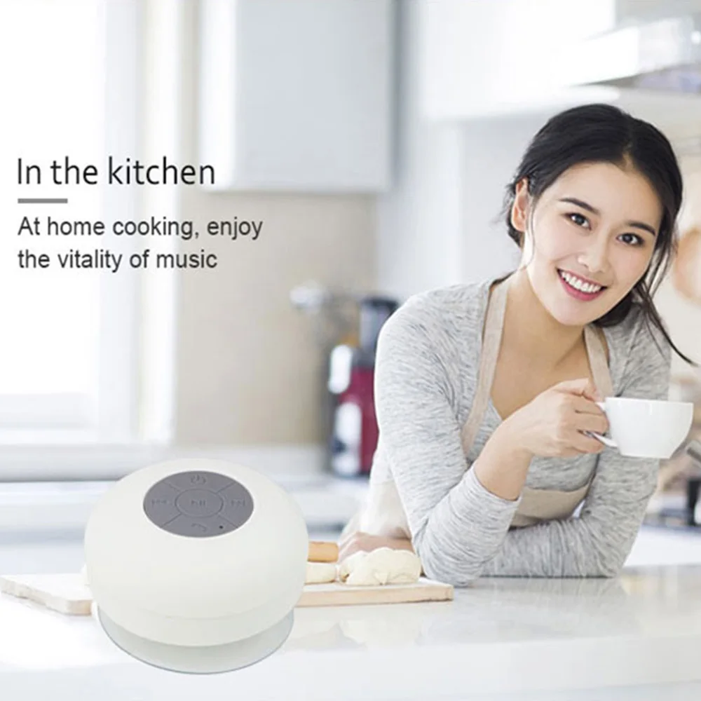 Беспроводная Bluetooth-Колонка на присоске водонепроницаемая для ванной кухни душа