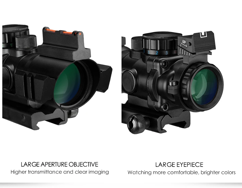 4x32 Acog прицел 20 мм ласточкин хвост рефлекторная Оптика прицел тактический прицел охотничий пистолет винтовка страйкбол снайперская Лупа пневматический пистолет