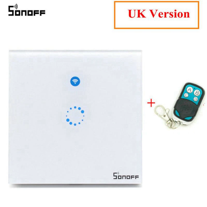 Sonoff T1 UK Plug 86 Тип умный настенный сенсорный выключатель света закаленное