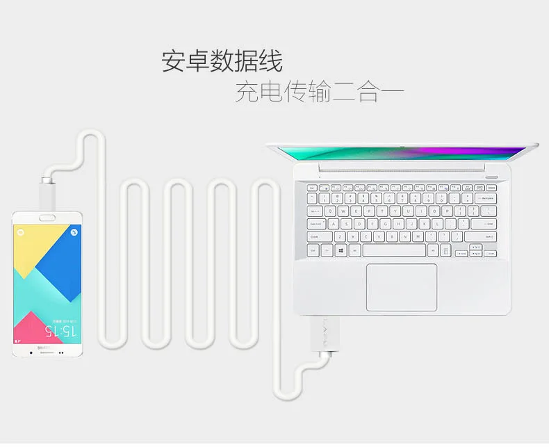 Кабель USB Micro Date Fast Charging для мобильного телефона 2.1A для Huawei / для планшета Android / для iPhone 100 шт. 1M 1.5M 2M 3M и т. д.