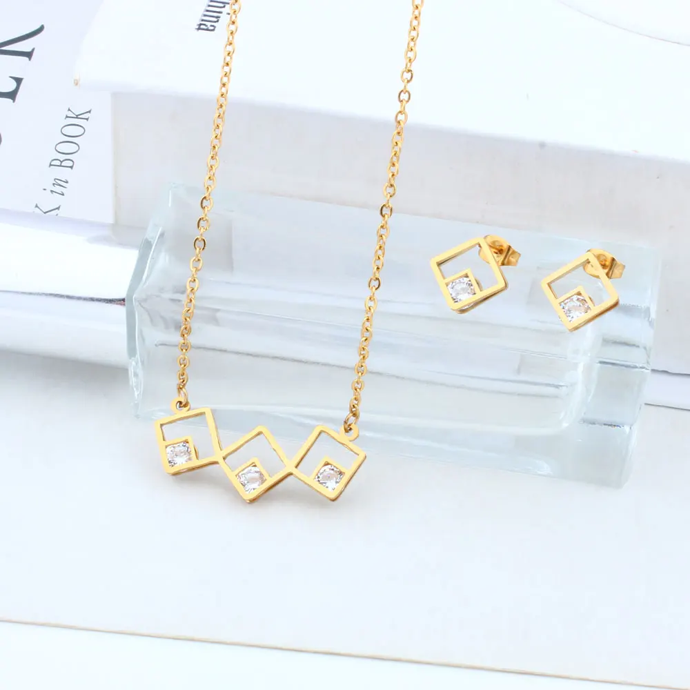 Xinxuanmei индийские ювелирные наборы серьги и ожерелья Ювелирные из нержавеющей