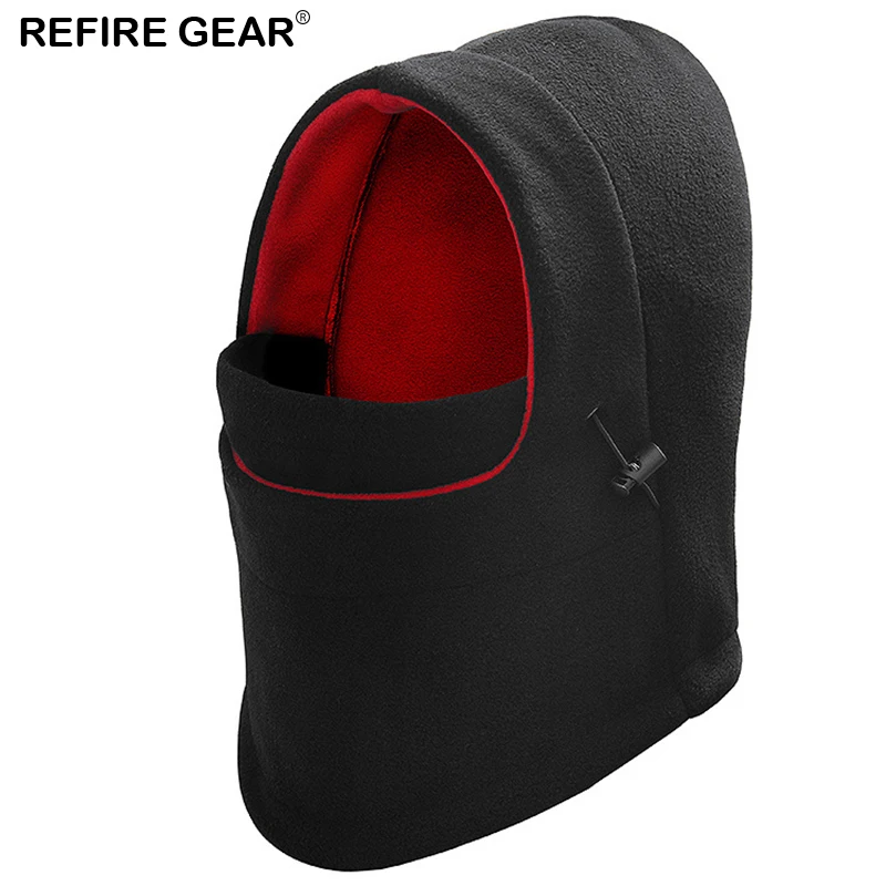 

Refire Gear Winter Outdoor Hooded Beanie Hat Men Fall Velvet Warm Hiking Camp Face Mask Windproof Hood Cover Balaclava Cap Men