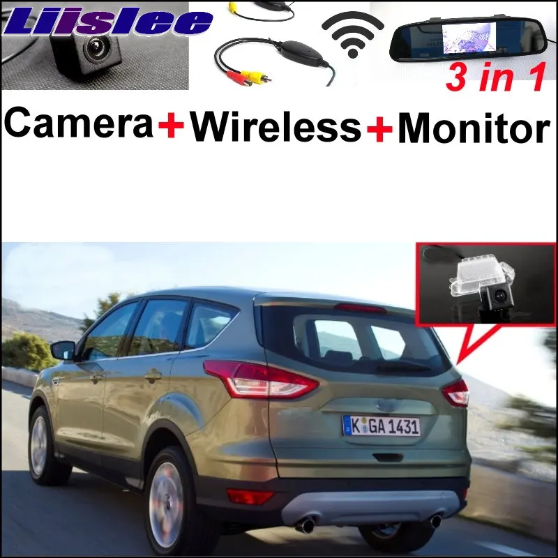 Liislee 3 in1 Беспроводной приемник + зеркало Мониторы DIY резервного Парковка Системы