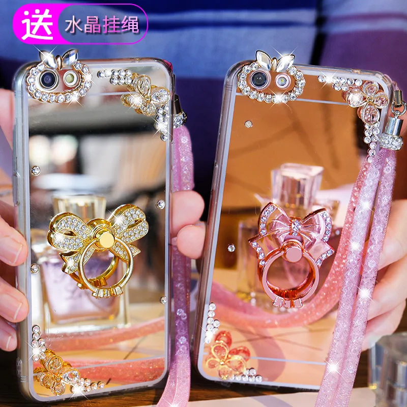 Для Samsung Galaxy a3 a5 a7 j3 j5 j7 2016 2017 prime Emerge Rhinestone Butterfly Mirror мягкий Кристальный чехол для