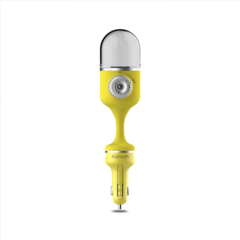 Yellow KBAYBO Car Air Humidifier Mini Car Aroma essential oil Diffuser Humidifier Aromatherapy Portable cool mist Purifier in car - Color: Yellow