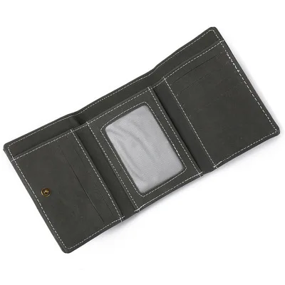 Мужской кошелек в три сложения винтажный из искусственной кожи portomonee для мужчин