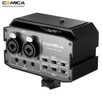 comica cvm ax3 xlr audio mixer adapter preamplifier dual xlr3 5mm6 35mm port mixer for canon nikon dslr camerascamcorders