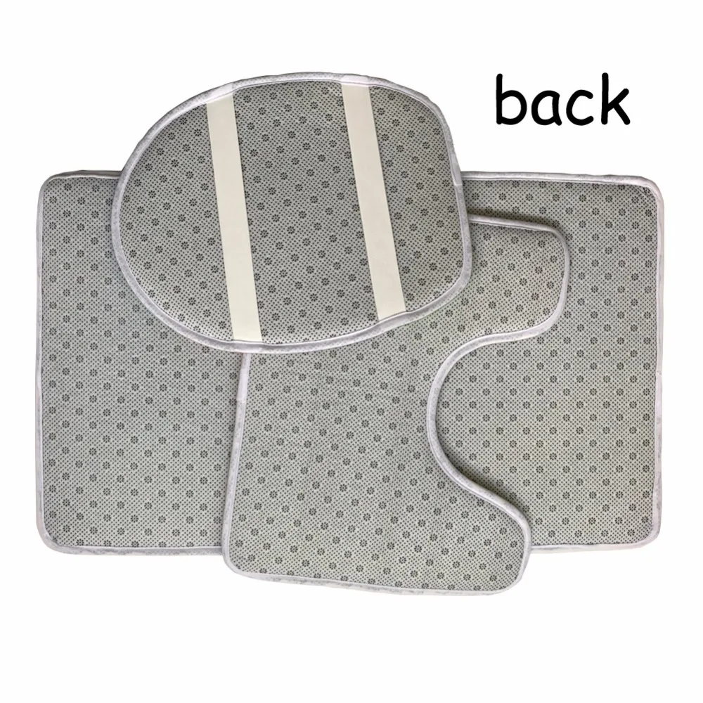 

HUGSIDEA Galaxy Space Printed Toilet Seat Cover Round Mat 3Pcs/Set Warmer Soft Aniti-slip Bathroom Carpet Bath Accessories Set