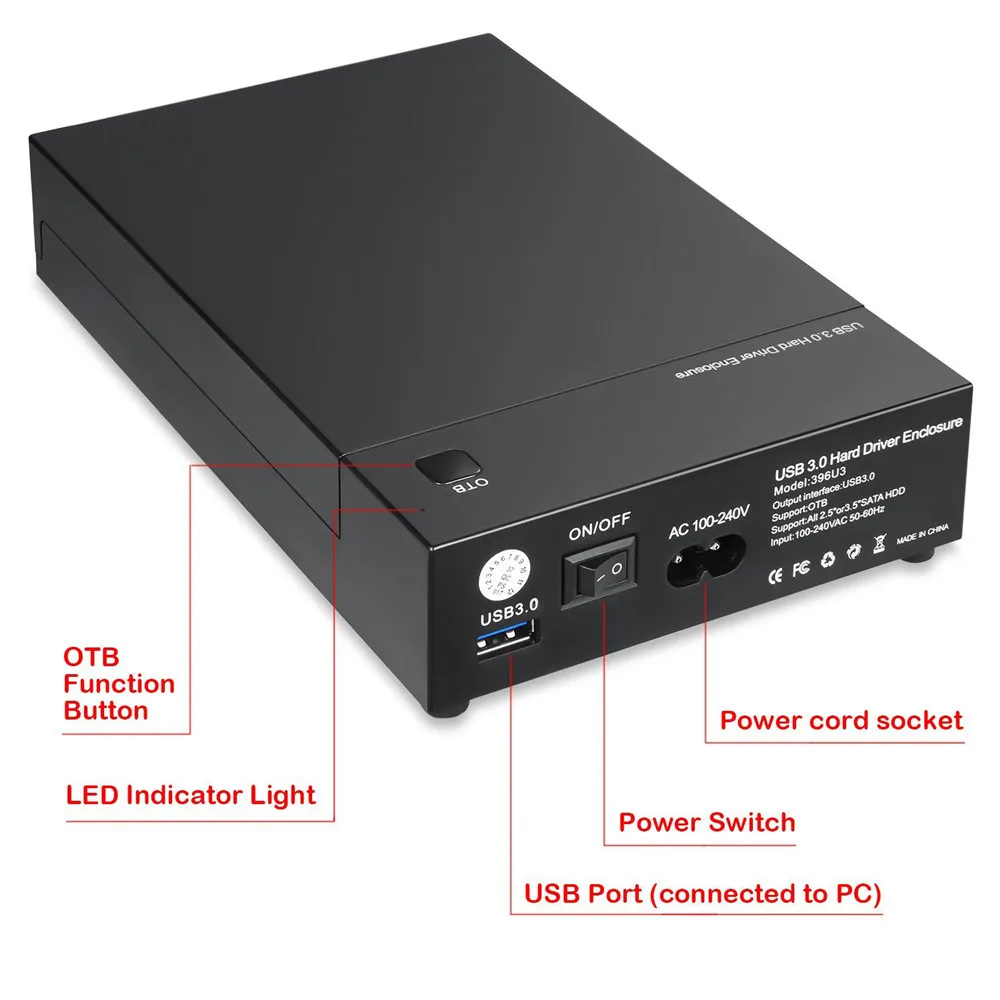 Внешний инструмент корпус для жесткого диска USB 3 0 к SATA док станции 2 5/3 5 дюймового
