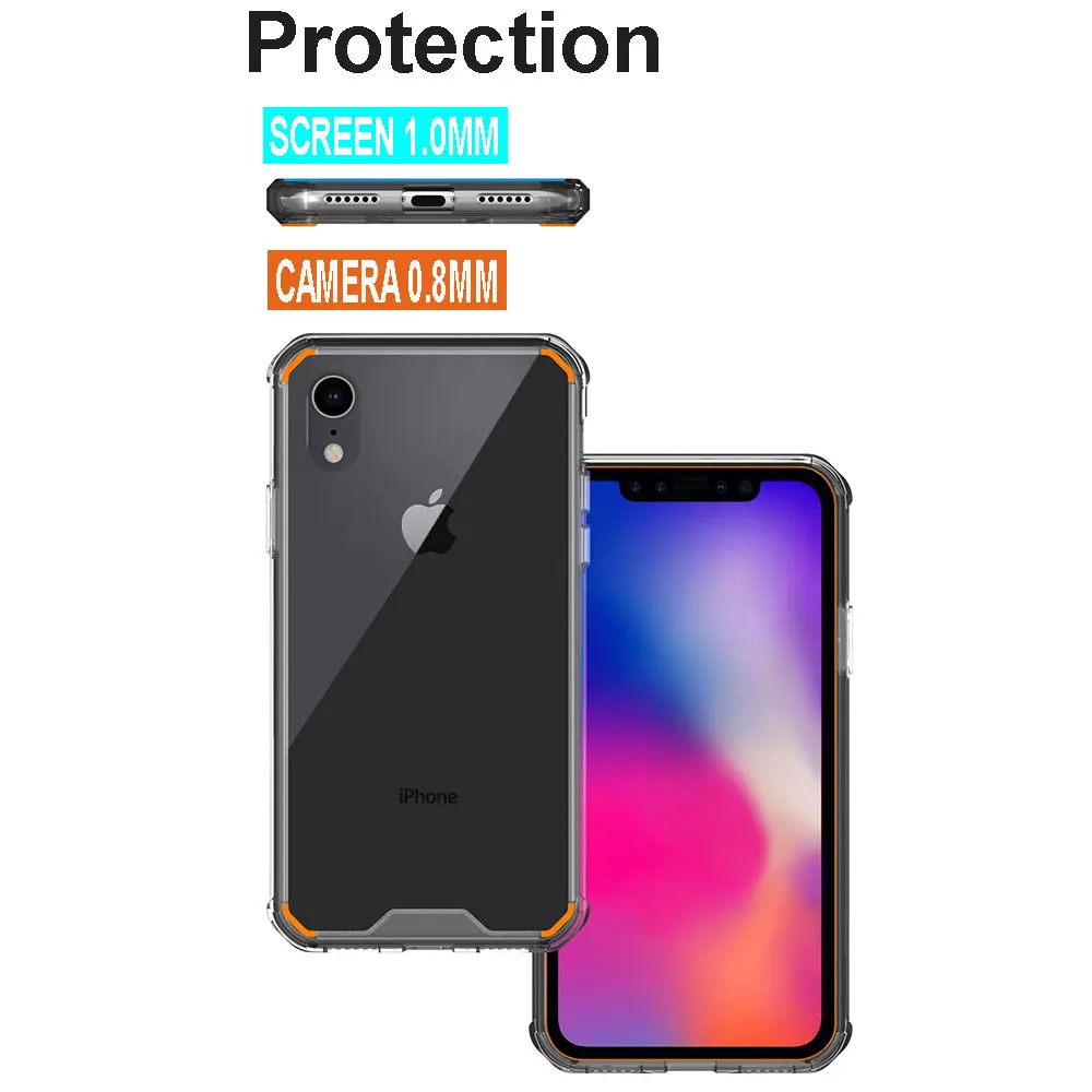 Противоударный Прозрачный Жесткий Тонкий чехол для iphone Xs Max XR 6s 8 7 Plus X | Мобильные