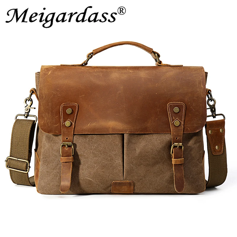 MEIGARDASS Men handbags Office Briefcases male Business Computer Laptop Bags Shoulder Messenger Bag Travel bag