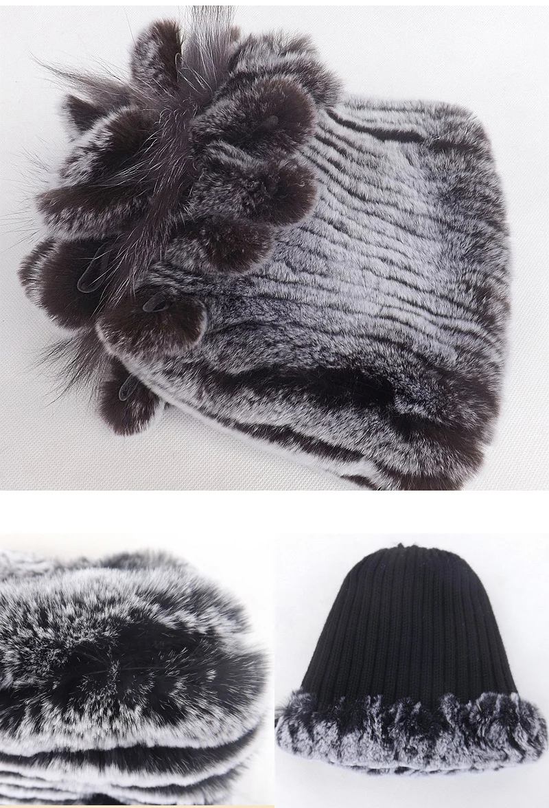 Женская Кепка шляпы для женщин вязаный натуральный мех ЗИМА Gorros Beanie Женская Русская Шапка Femme Toucas de Inverno feminina женские шапки