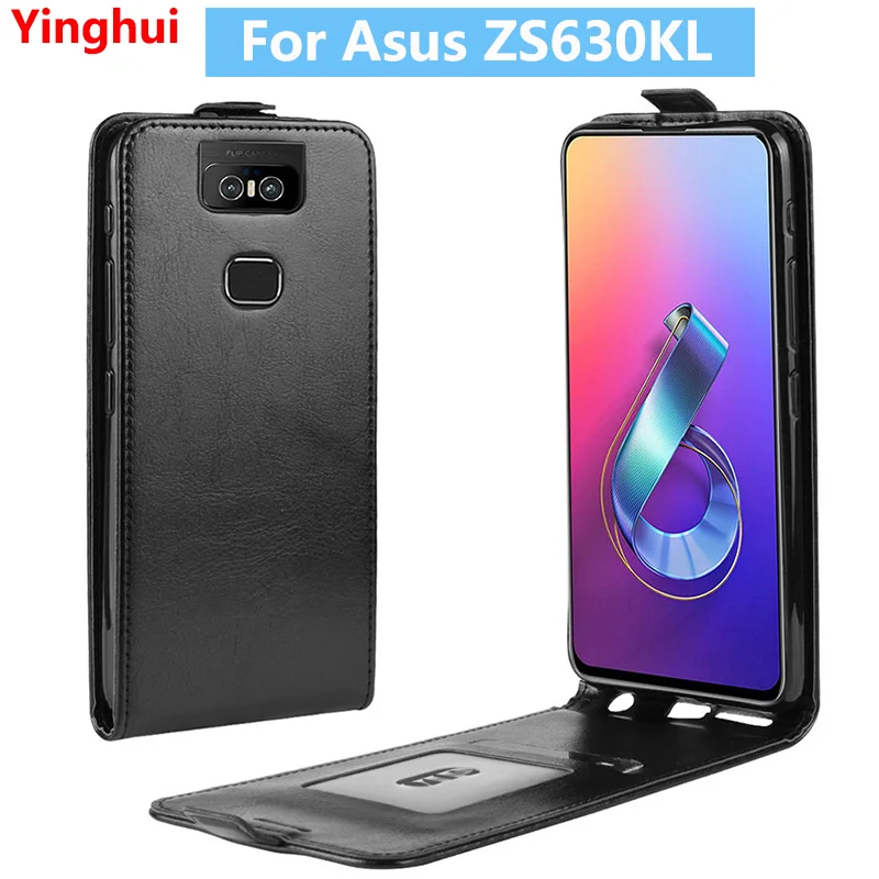 Для Asus ZS630KL Вертикальный кожаный чехол для мобильного телефона чехол для Asus Zenfone 6 ZS630KL чехлы с отделениями для карт