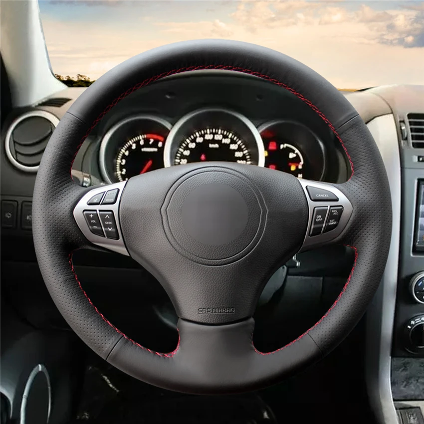 MEWANT Black Artificial Leather Car Steering Wheel Cover for Suzuki Grand Vitara 2006 2007 2008 2009 2010 2011 2012 2013-2014 | Автомобили
