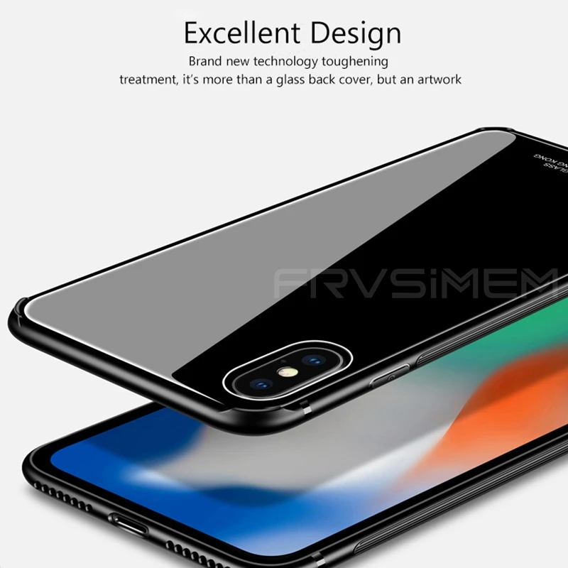Frvsimem для iPhone 6 6S 7 8 защитный корпус телефона рукав закаленное стекло задняя крышка