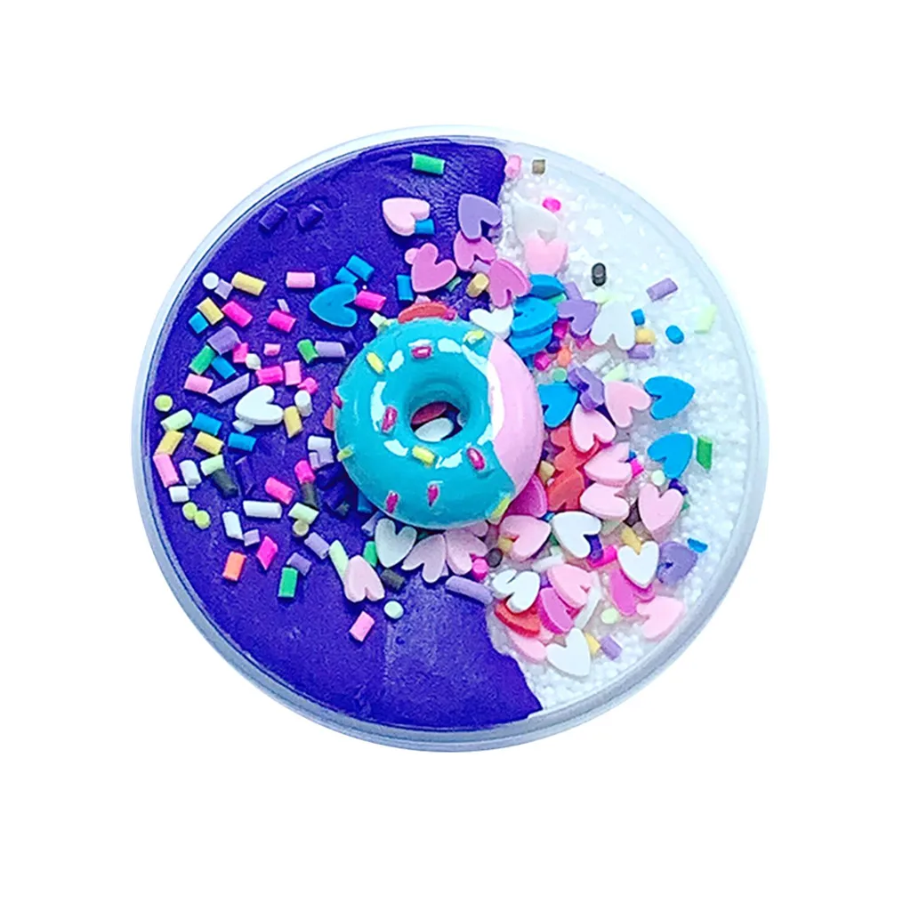 Charms Grain Ice cream slime Birthday Cake Slime Kids Relief Stress Toys Color matching bubble ball love ice plasticine | Игрушки и